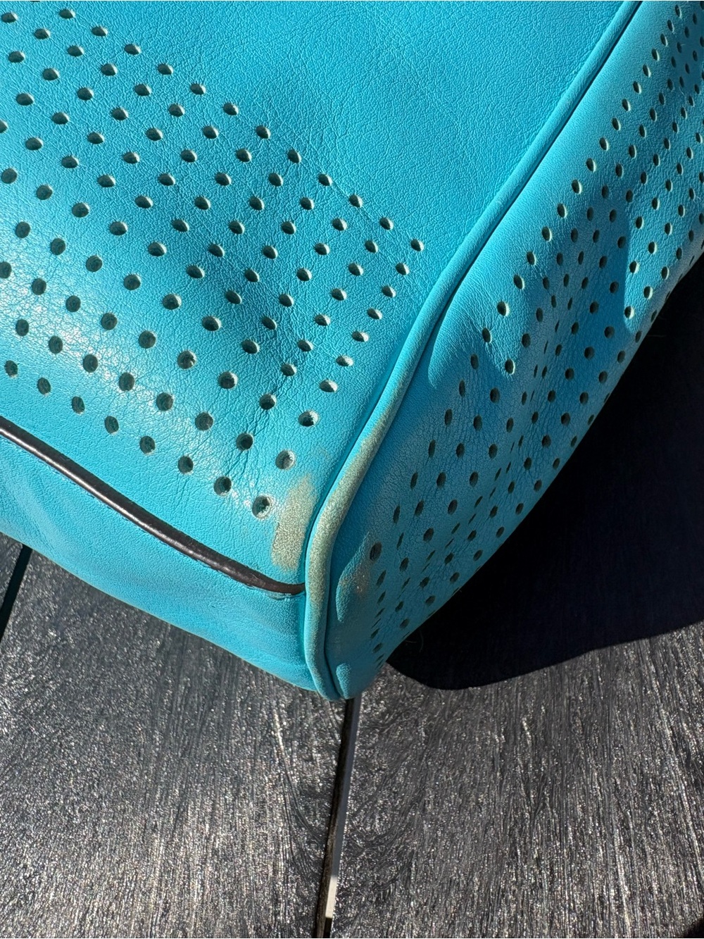 Coach Legacy Perforated Mini Tanner Bag in Robin Blue - Picture 10 of 10